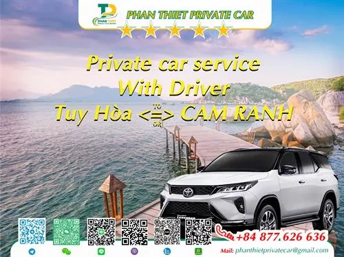 Car rental Tuy Hoa <=> Cam Ranh (private car with driver)